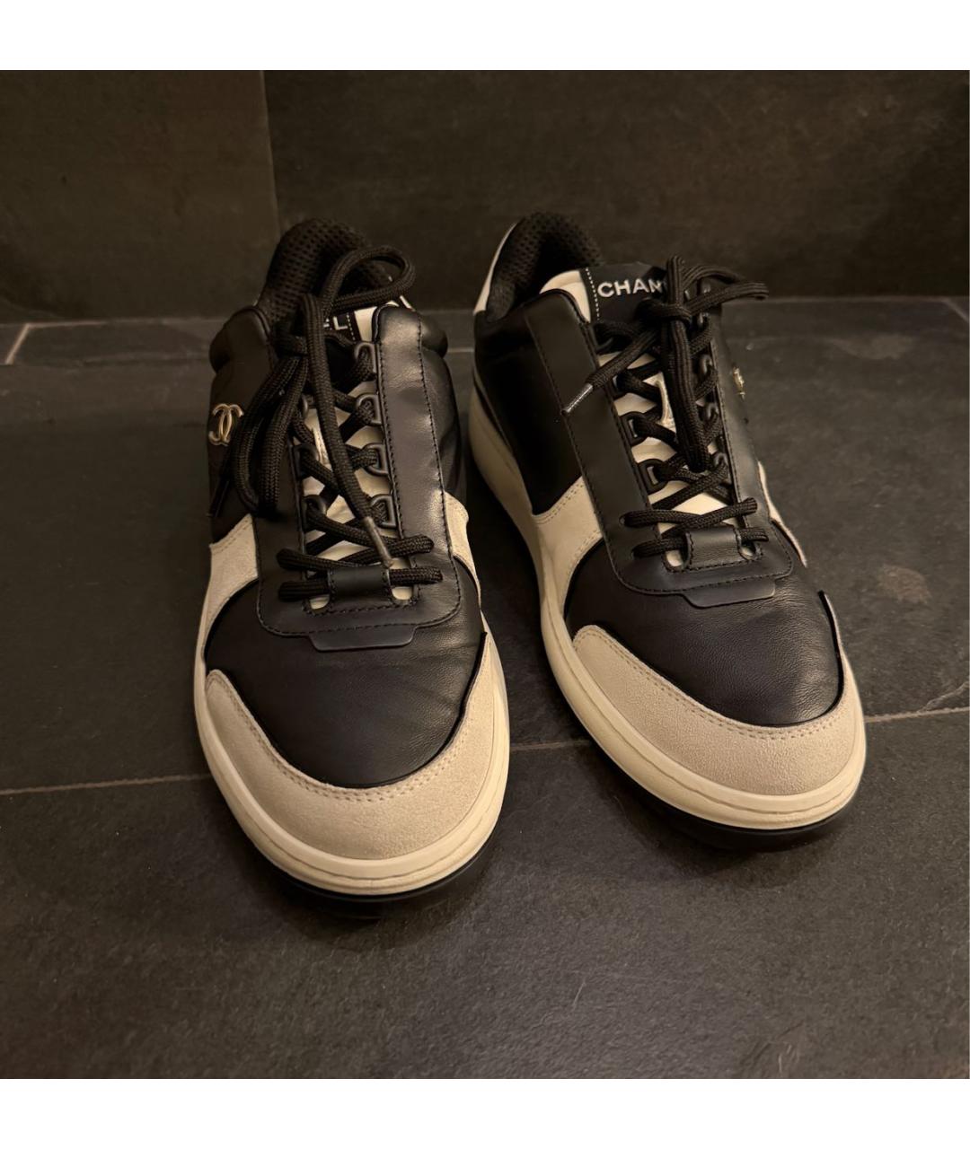 CHANEL Серые кожаные кеды, фото 2