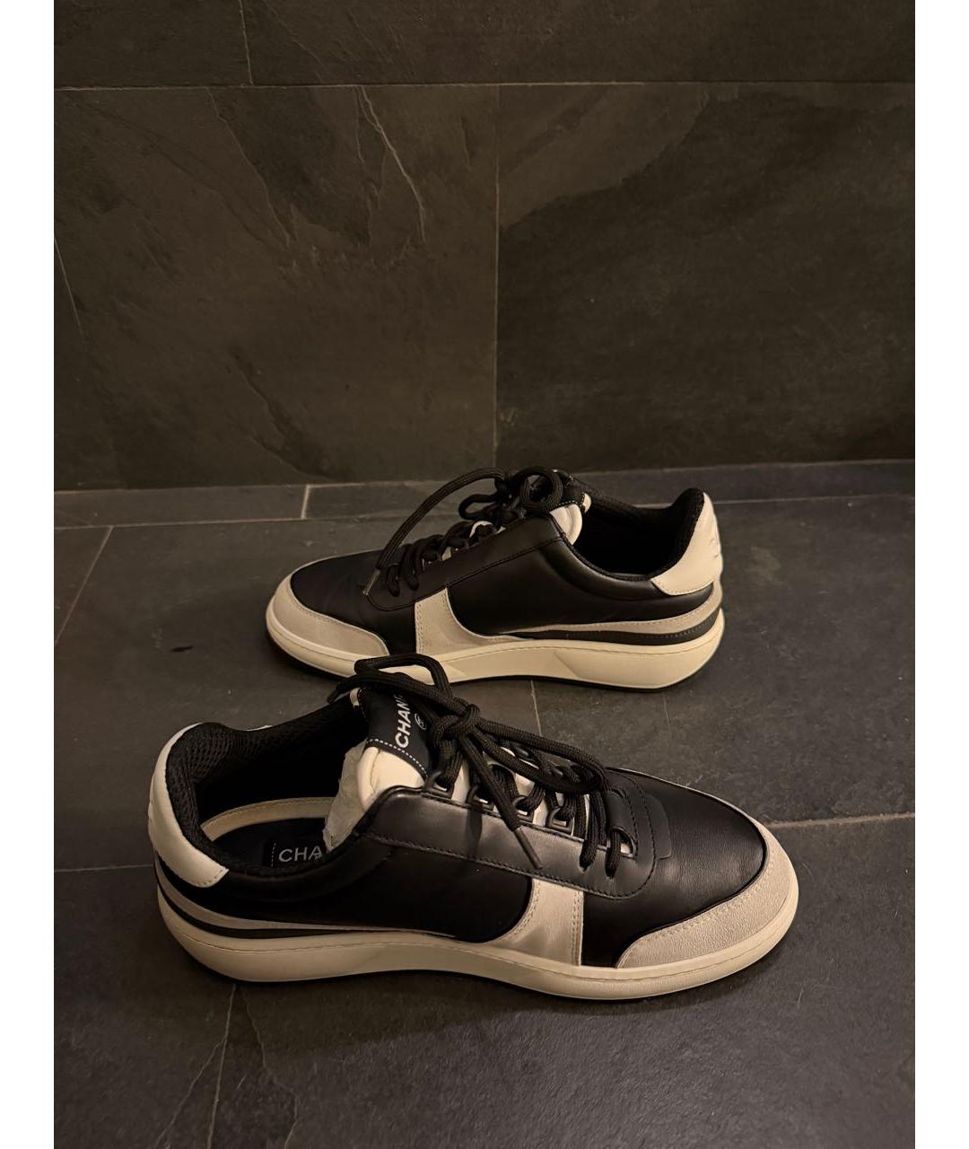 CHANEL Серые кожаные кеды, фото 7