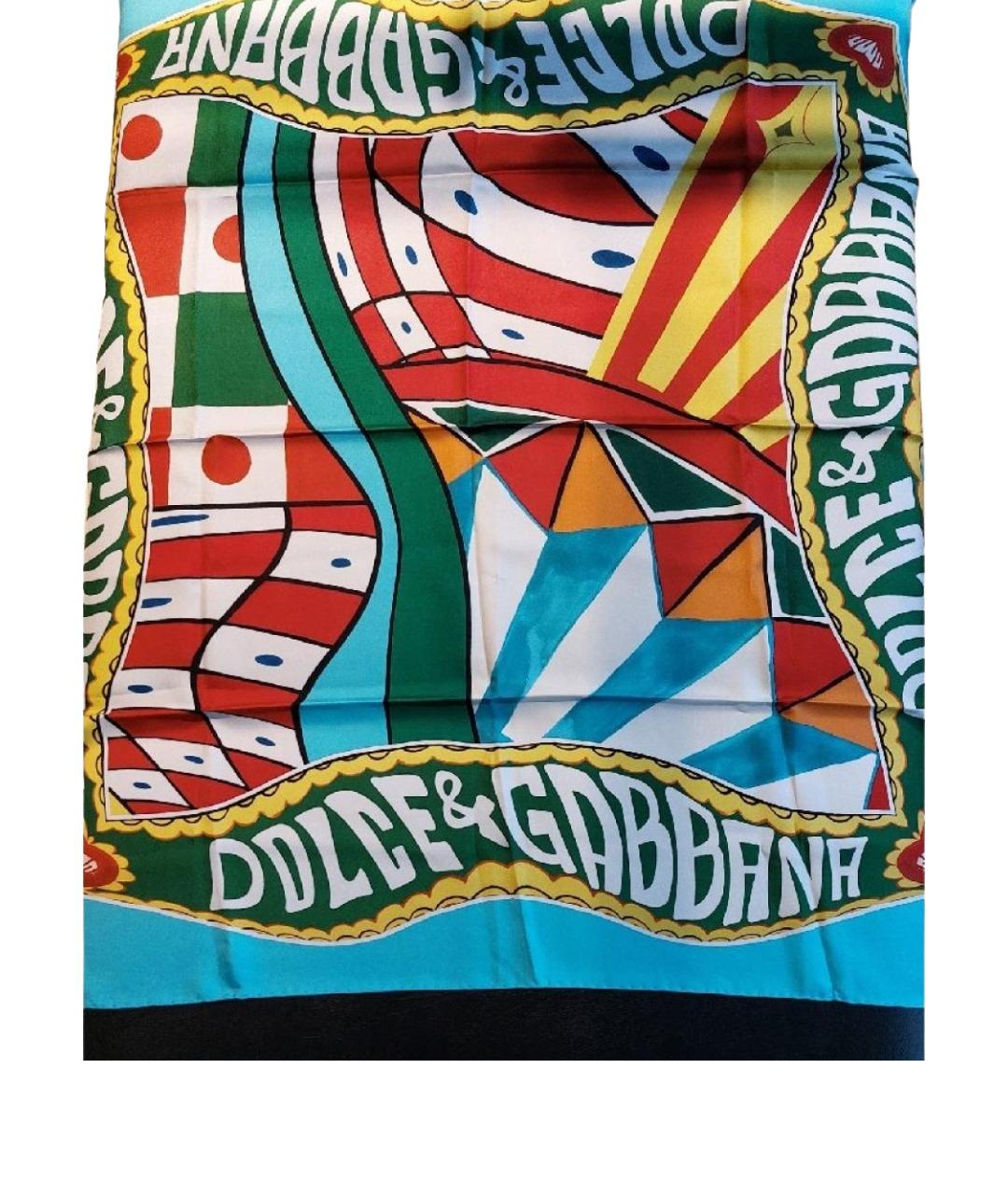 DOLCE&GABBANA Мульти шелковый платок, фото 1