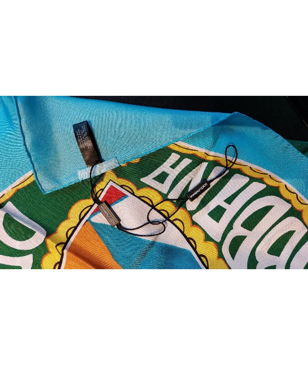 DOLCE&GABBANA Мульти шелковый платок, фото 3