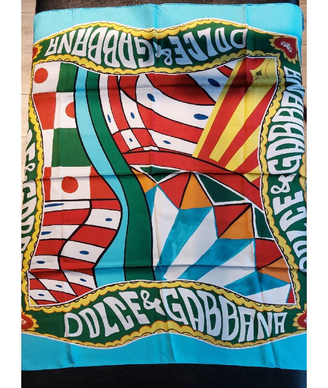 DOLCE&GABBANA Мульти шелковый платок, фото 4