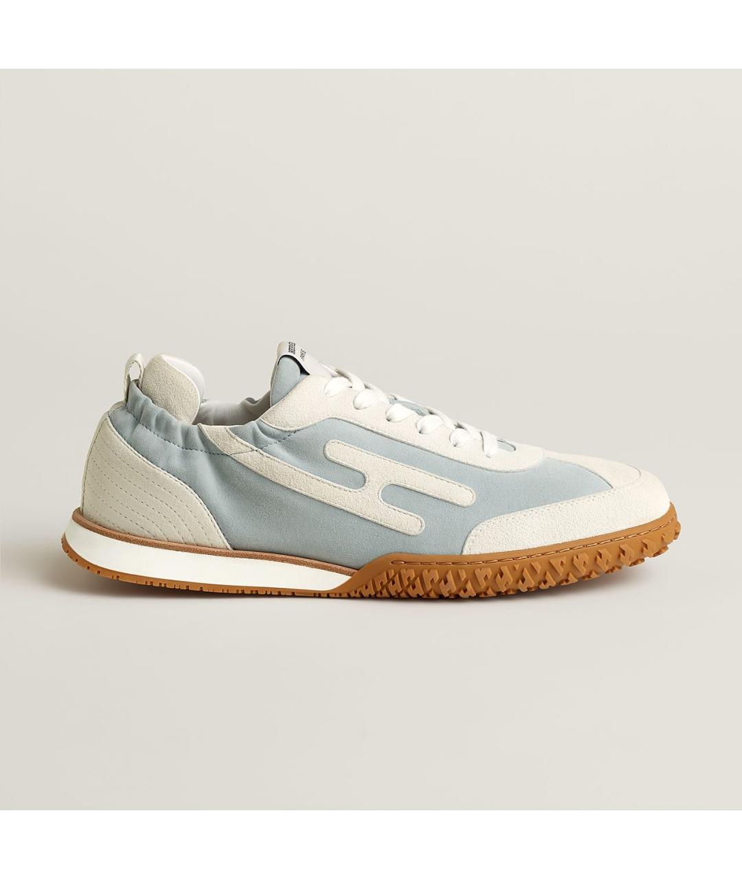 HERMES Голубые замшевые низкие кроссовки / кеды, фото 6