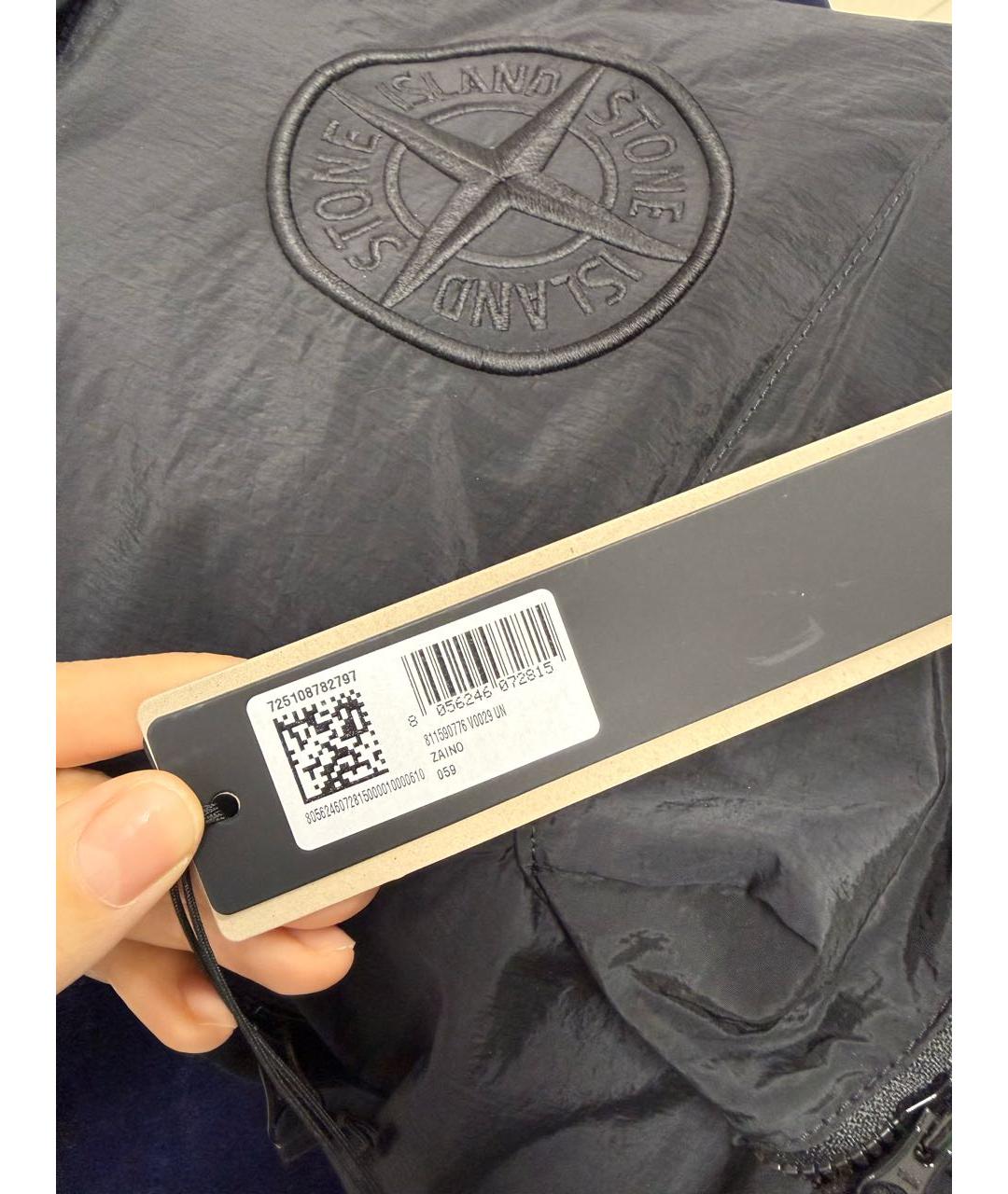 STONE ISLAND Черный тканевый рюкзак, фото 3