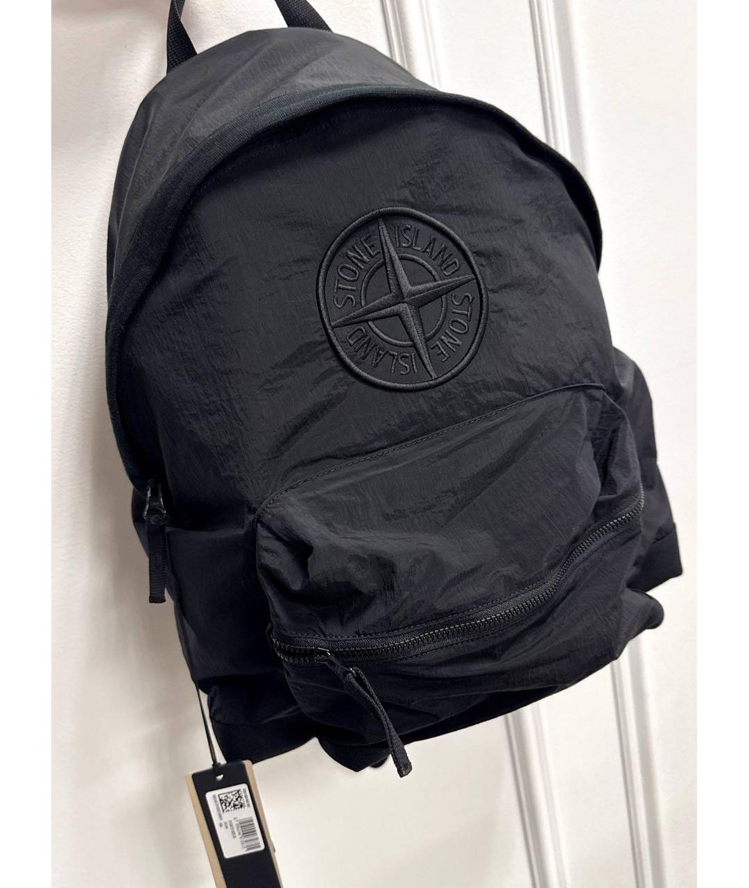 STONE ISLAND Черный тканевый рюкзак, фото 4