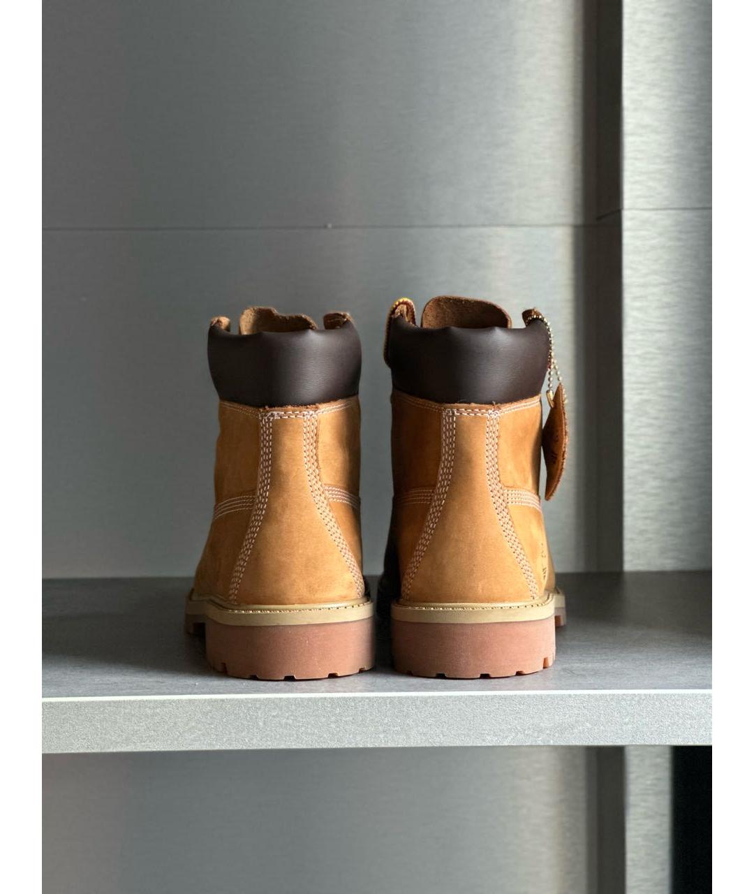 TIMBERLAND Горчичные нубуковые ботинки, фото 3