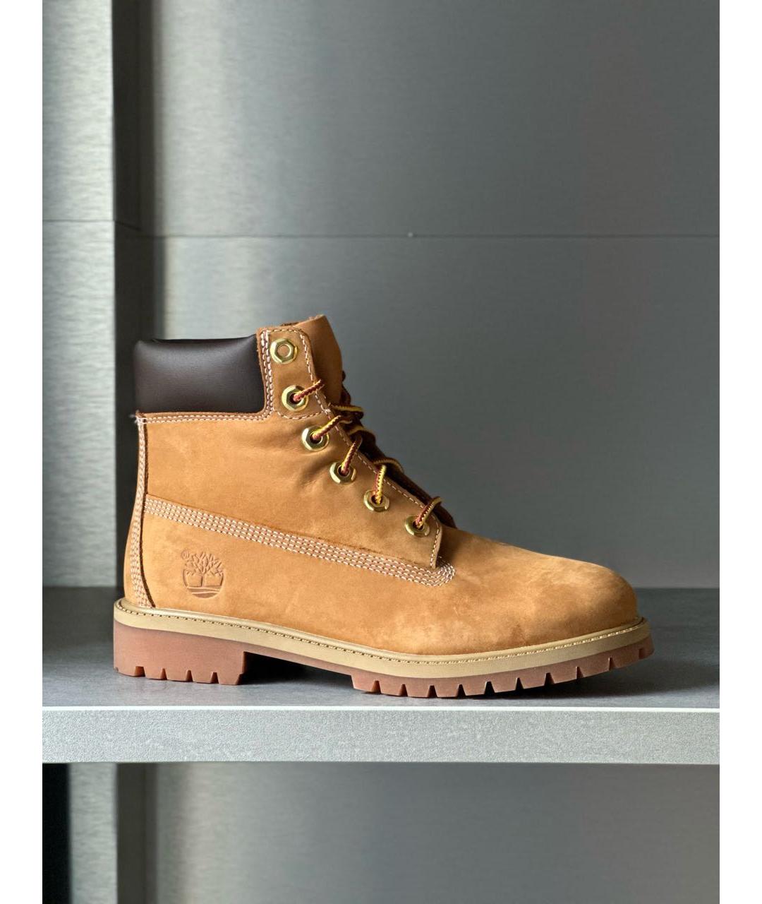 TIMBERLAND Горчичные нубуковые ботинки, фото 4