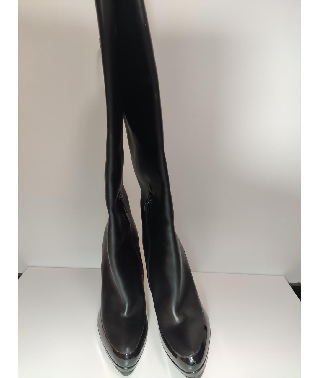 BOTTEGA VENETA Черные кожаные сапоги, фото 2