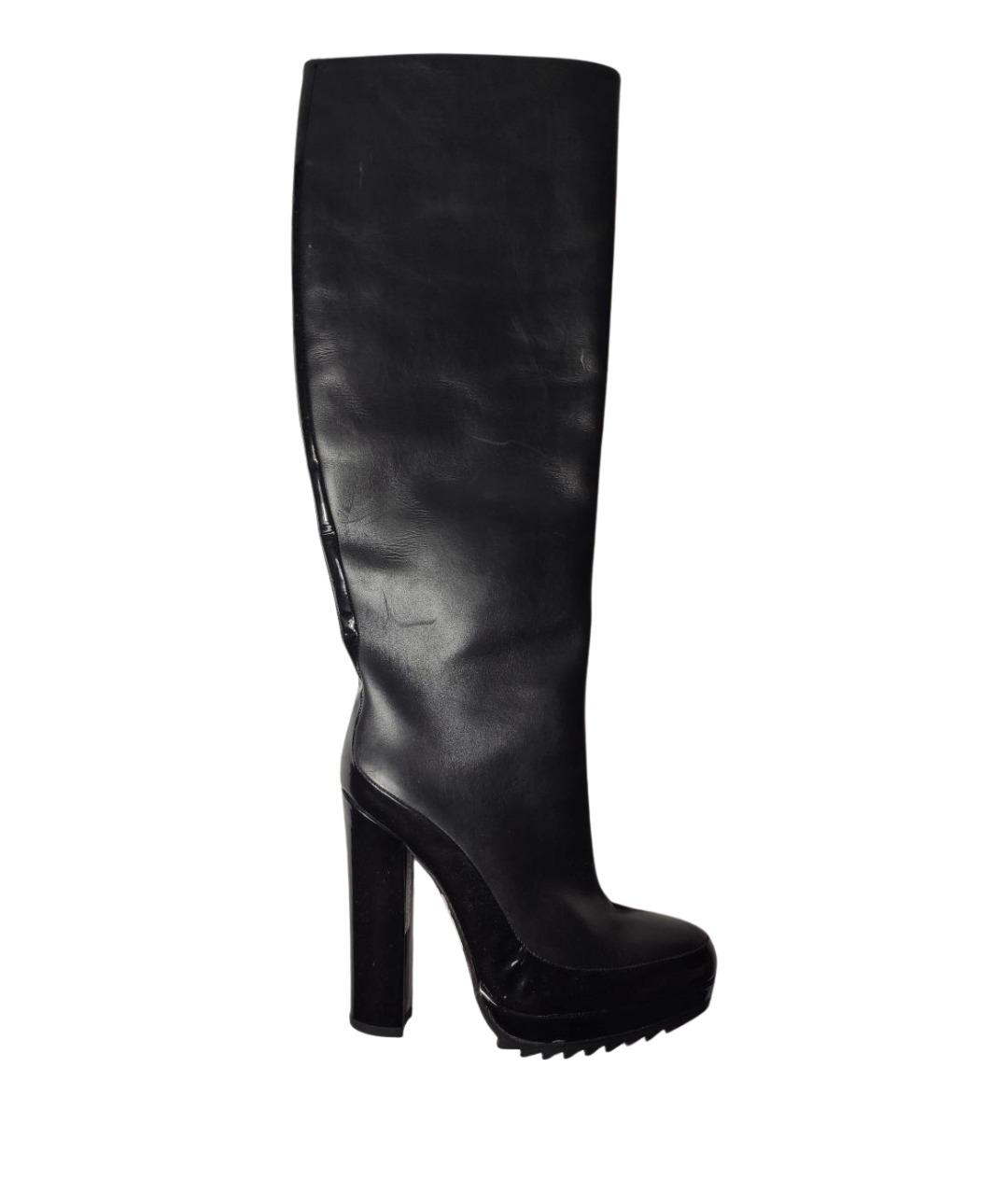 BOTTEGA VENETA Черные кожаные сапоги, фото 1