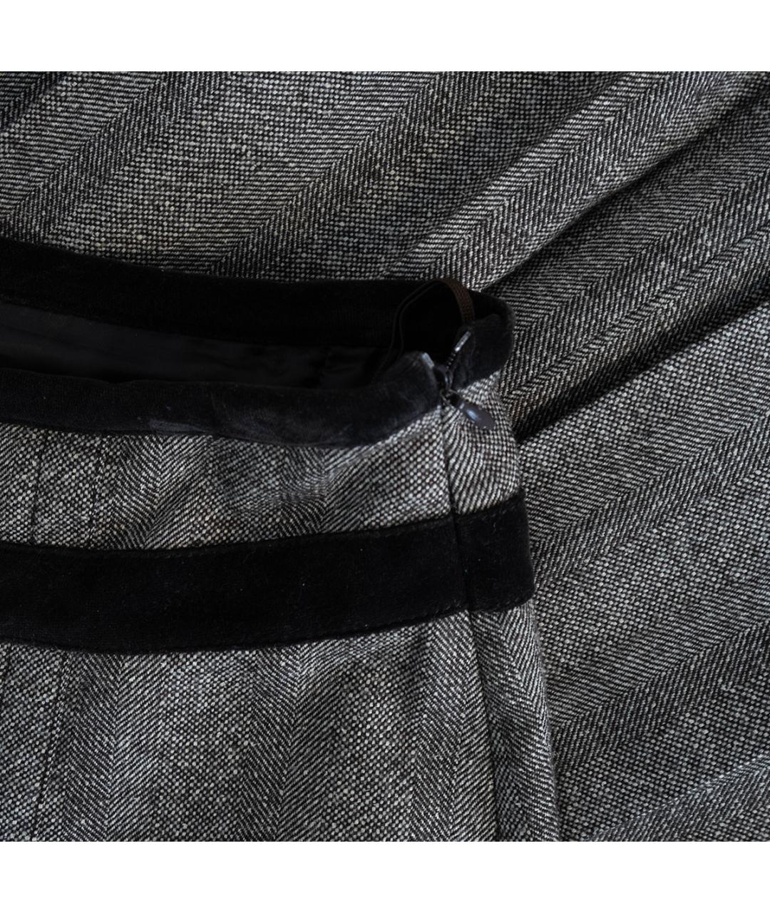 WEEKEND MAX MARA Серая шерстяная юбка миди, фото 4