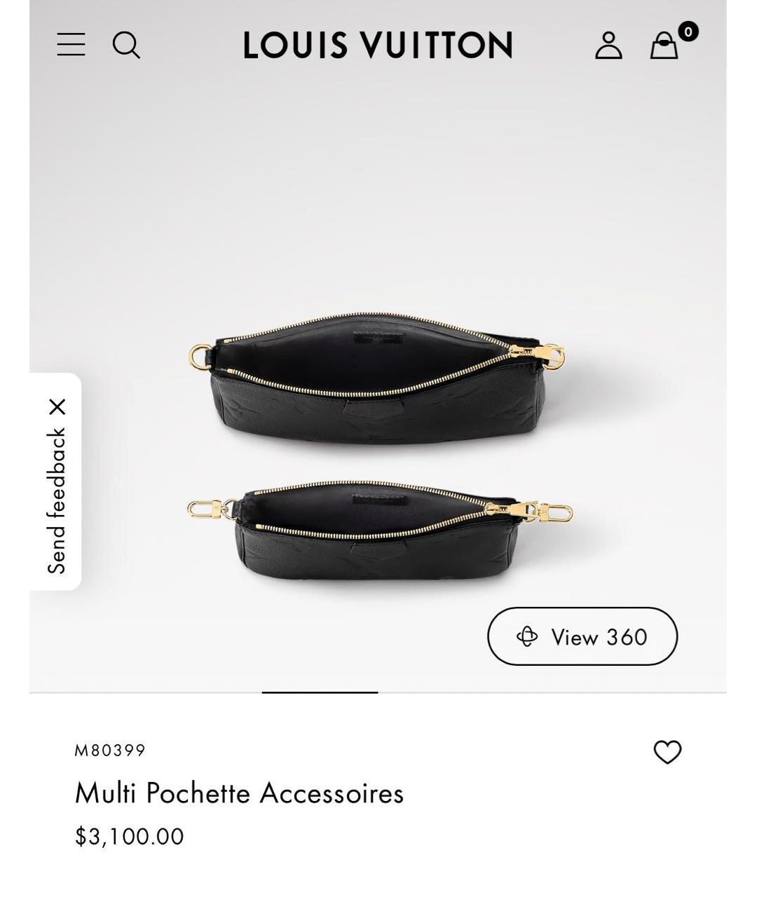 LOUIS VUITTON Черная кожаная сумка через плечо, фото 8