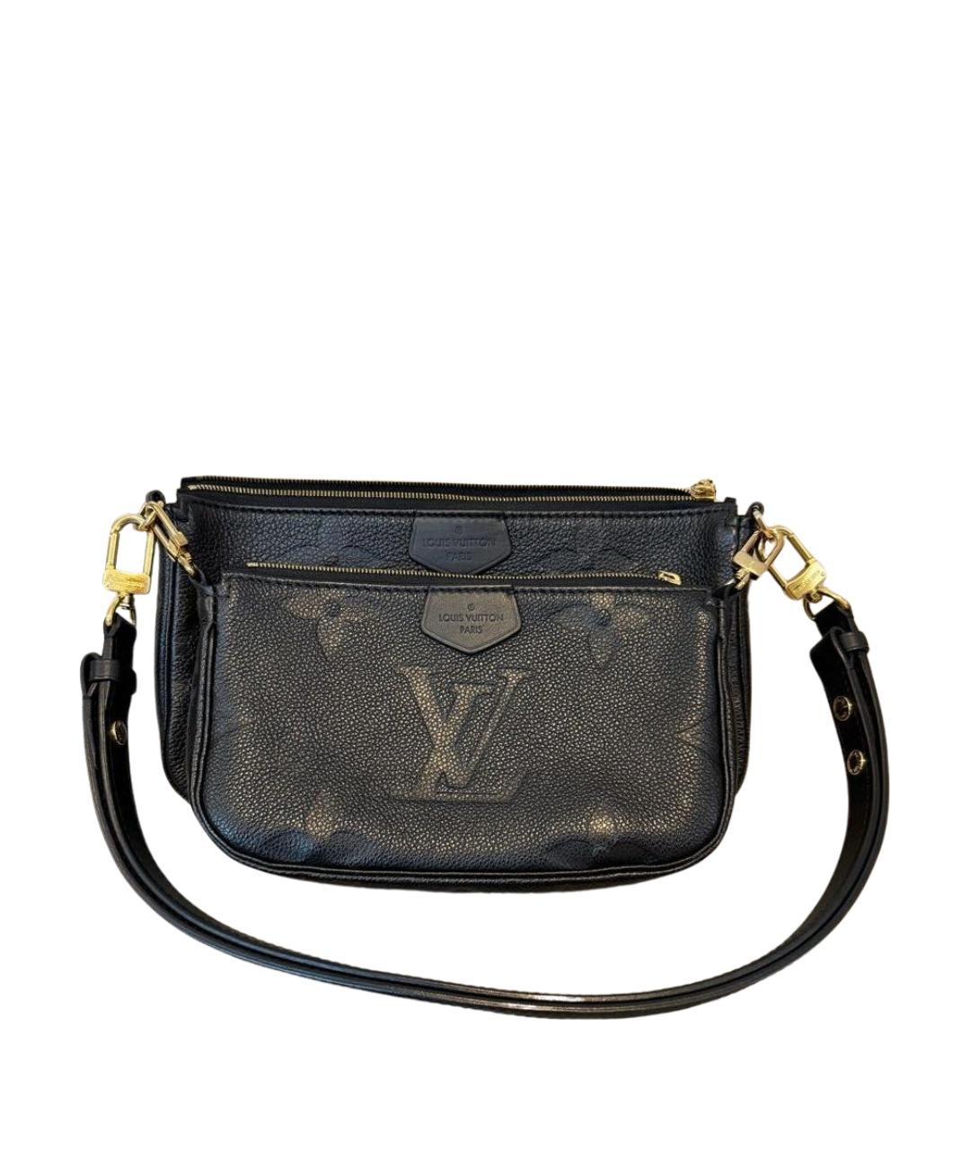 LOUIS VUITTON Черная кожаная сумка через плечо, фото 1