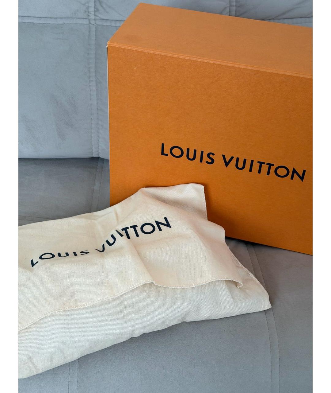 LOUIS VUITTON Черная кожаная сумка через плечо, фото 5