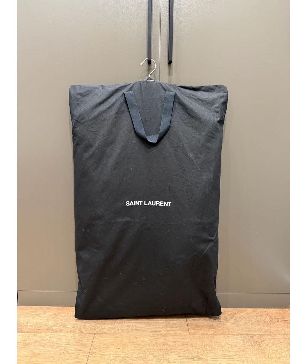 SAINT LAURENT Коричневая кожаная куртка, фото 6