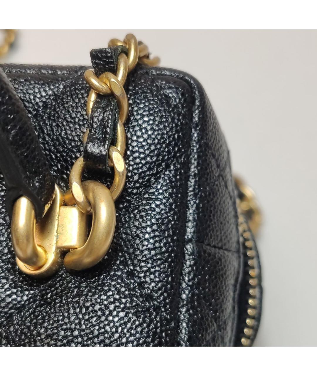 CHANEL Черная кожаная сумка через плечо, фото 7