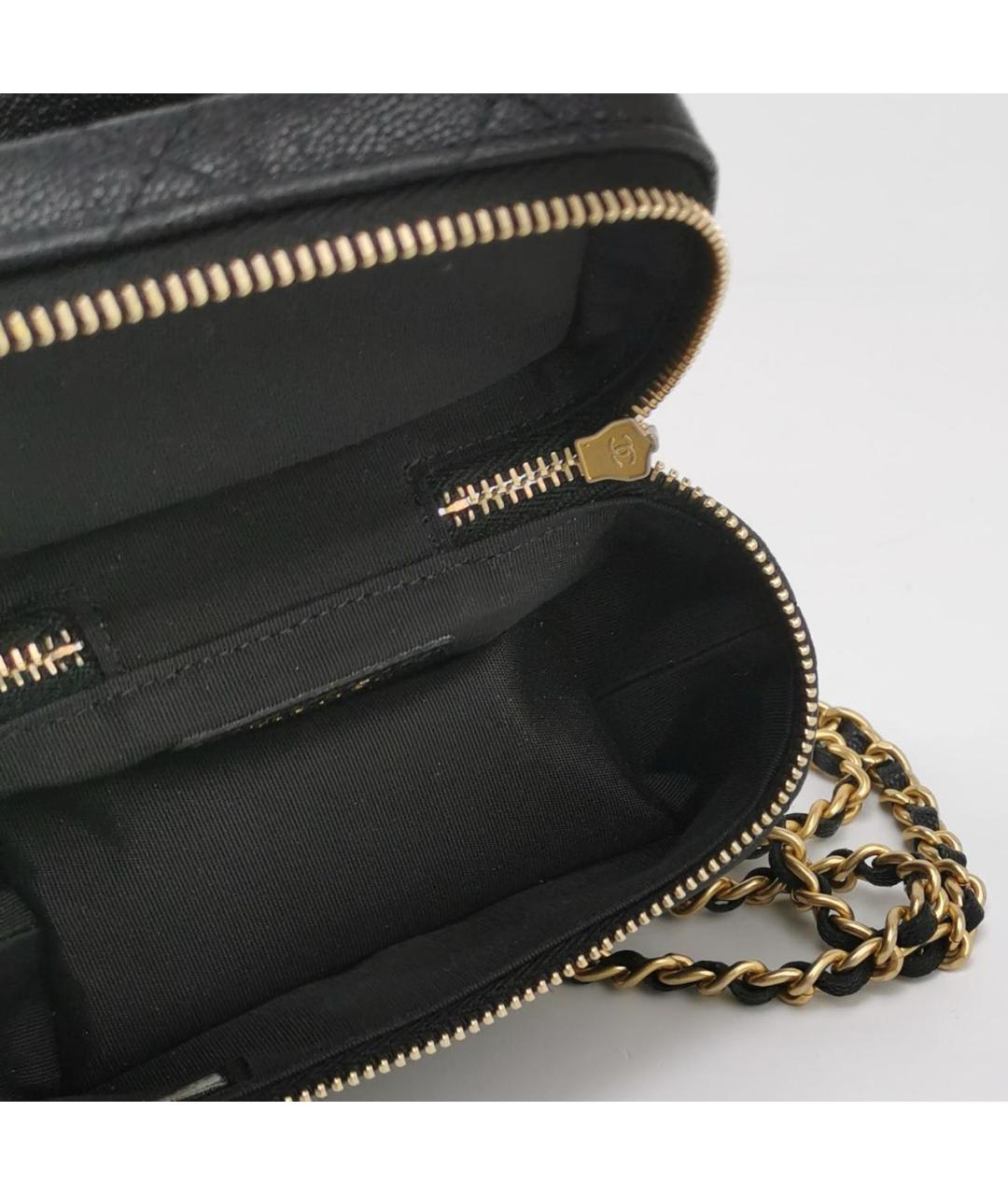 CHANEL Черная кожаная сумка через плечо, фото 5
