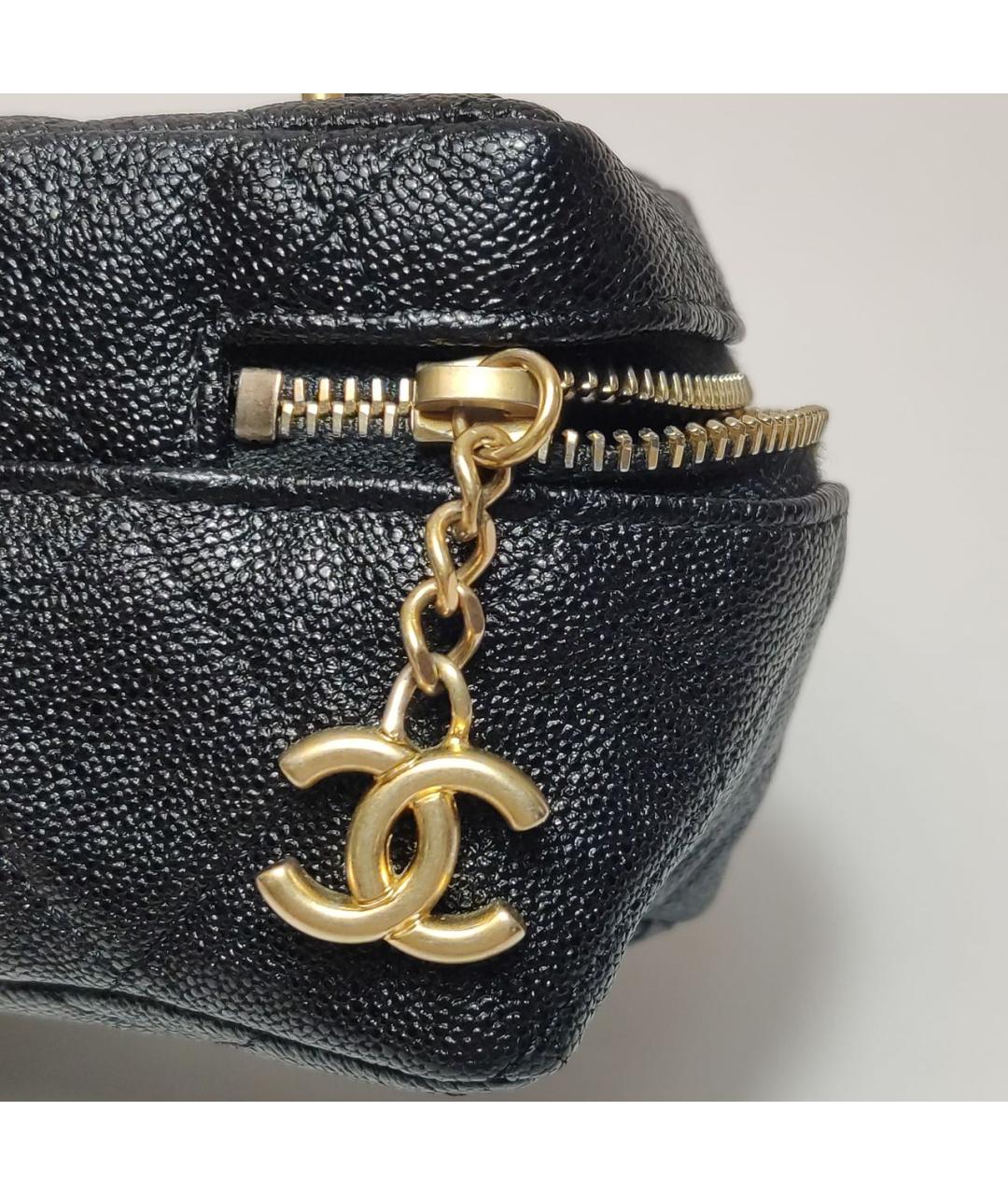 CHANEL Черная кожаная сумка через плечо, фото 6