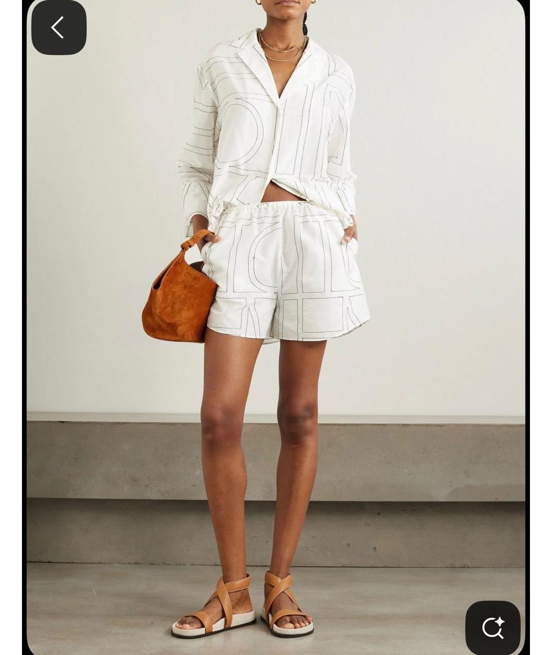 TOTEME Белый льняной костюм с брюками, фото 2