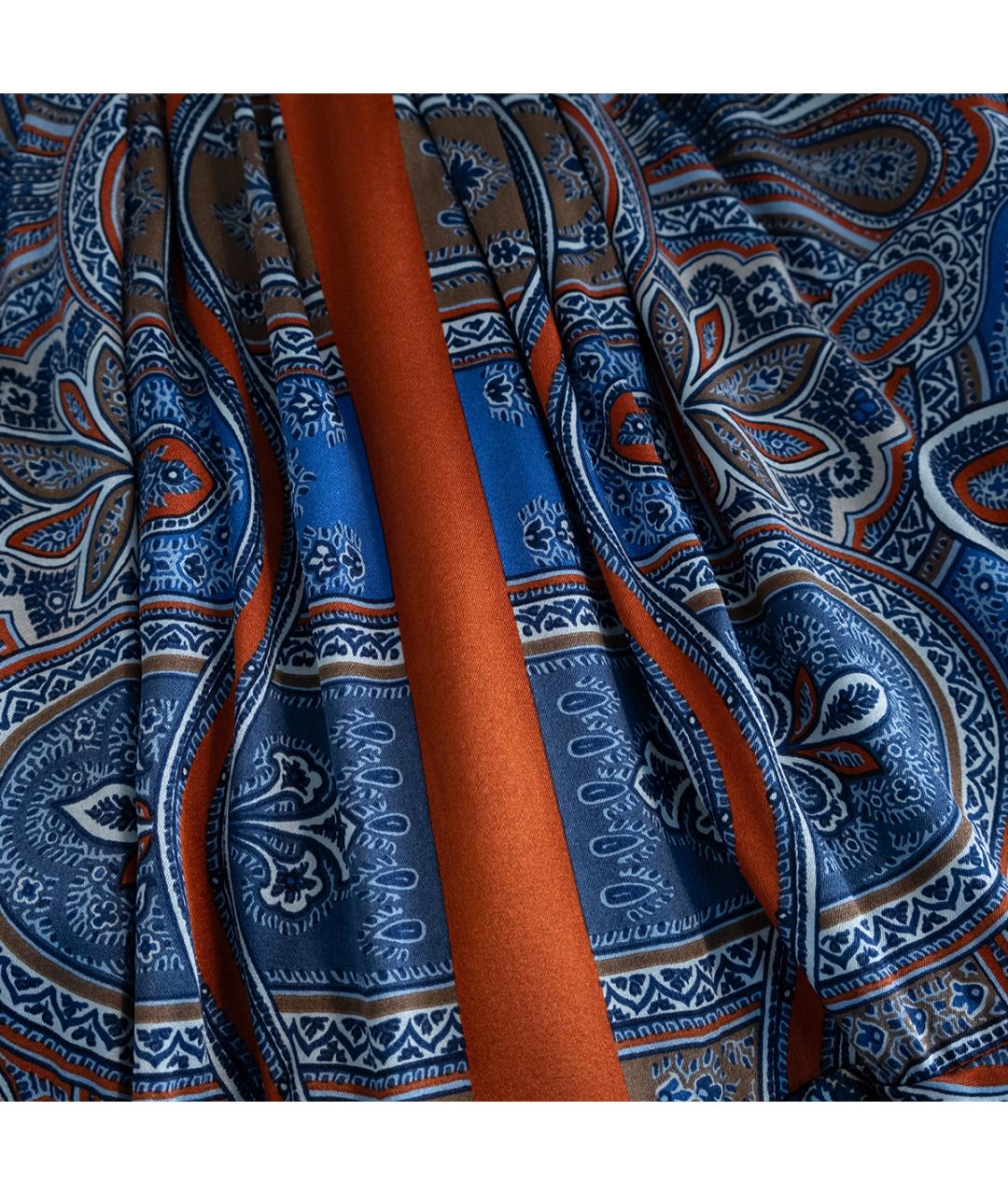 ETRO Синее шелковое повседневное платье, фото 4