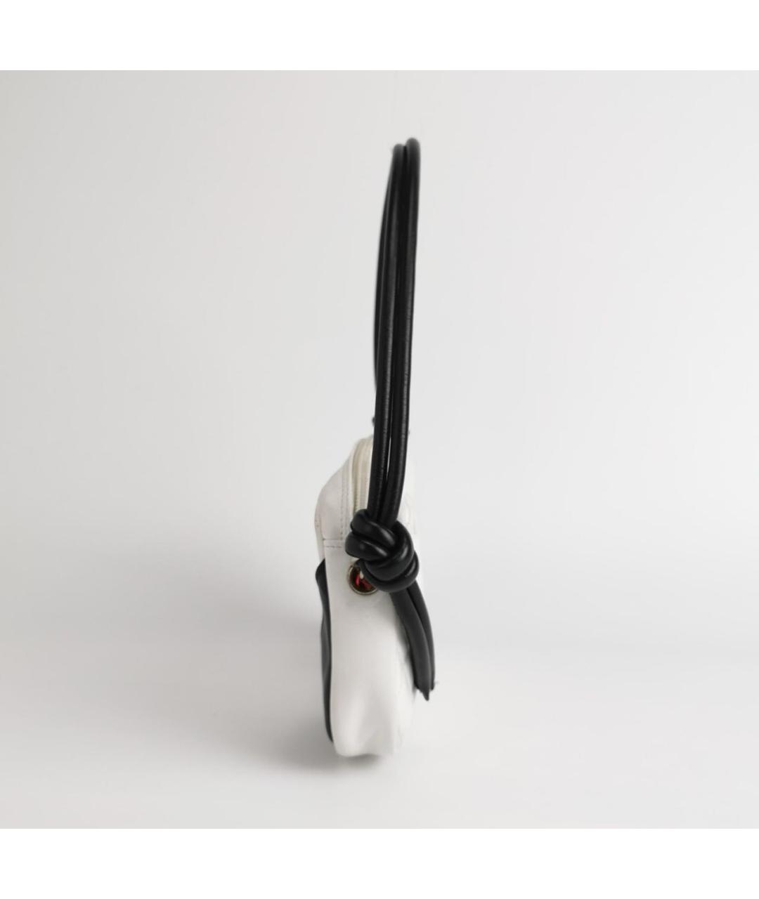 CHANEL Белая кожаная сумка с короткими ручками, фото 2