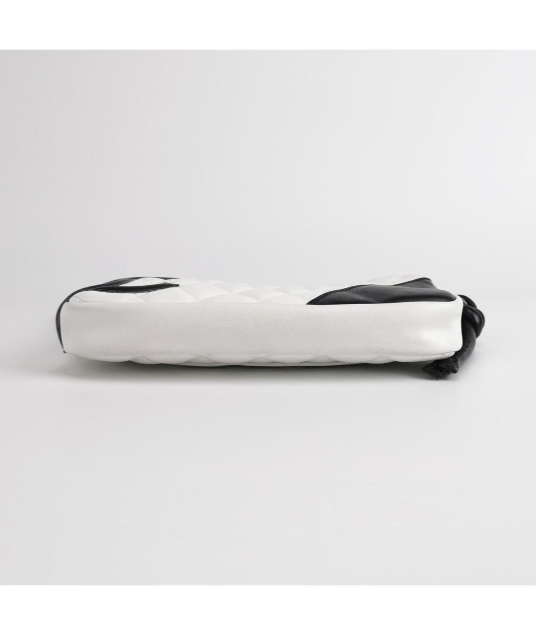 CHANEL Белая кожаная сумка с короткими ручками, фото 5