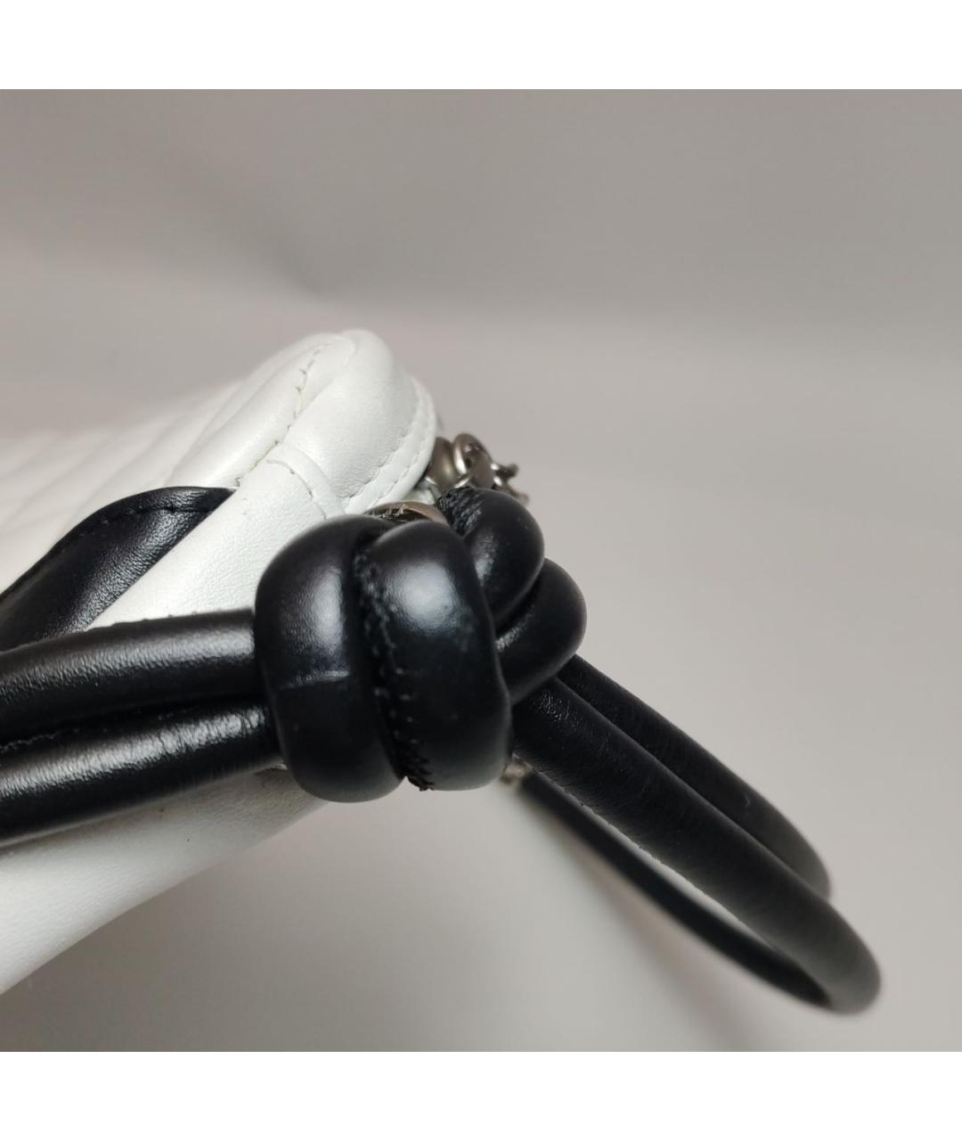 CHANEL Белая кожаная сумка с короткими ручками, фото 8