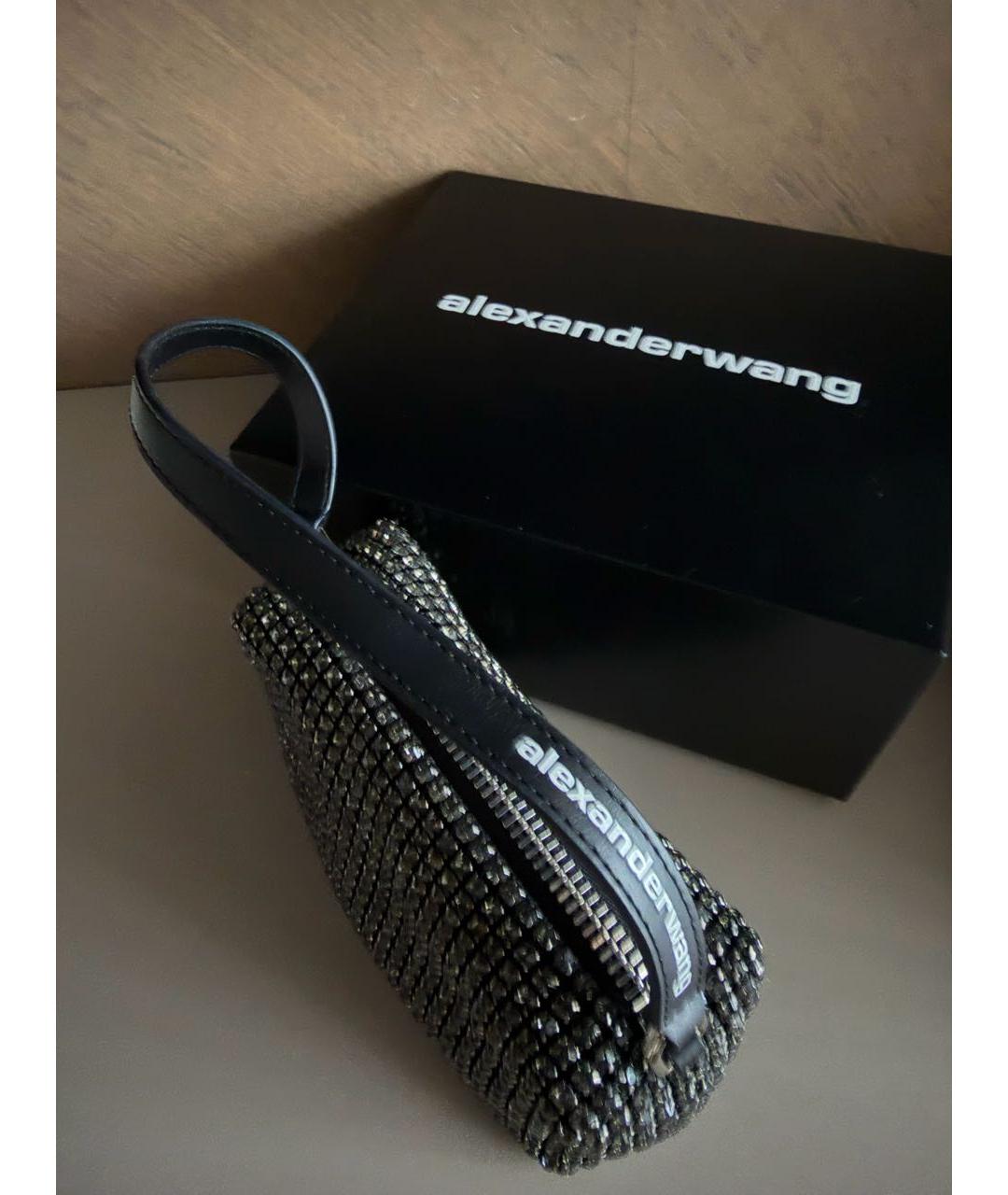 ALEXANDER WANG Черная кожаная сумка с короткими ручками, фото 2