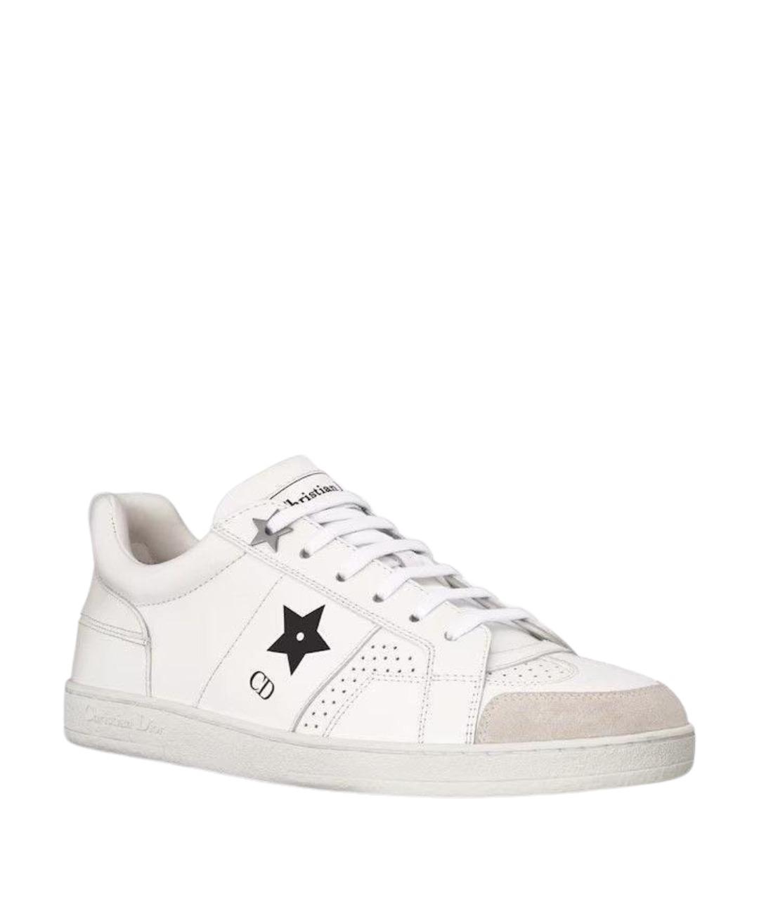 CHRISTIAN DIOR Белые кожаные кеды, фото 1