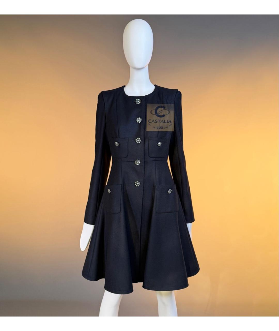 CHANEL Черное шерстяное пальто, фото 5