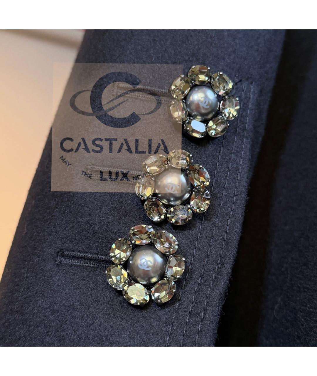 CHANEL Черное шерстяное пальто, фото 7