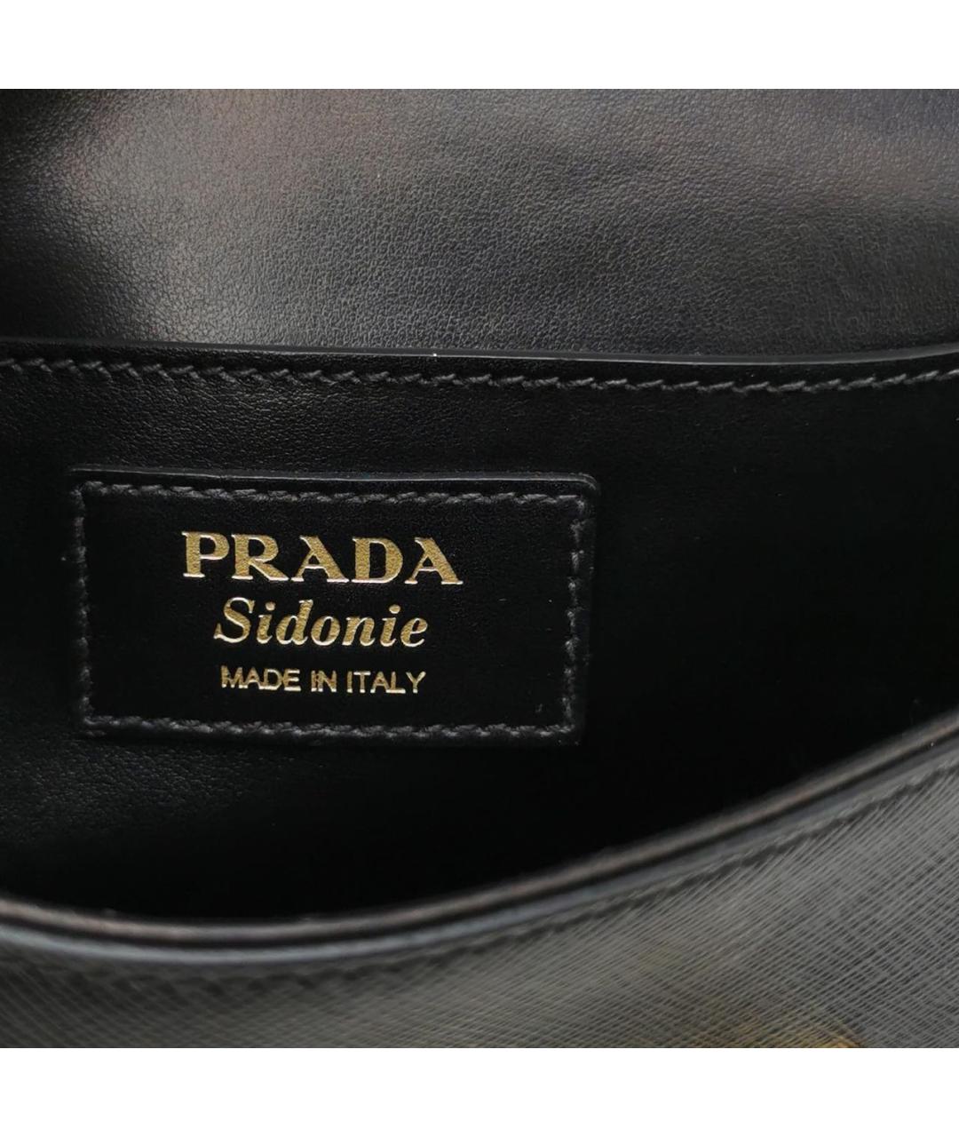 PRADA Черная кожаная сумка через плечо, фото 7