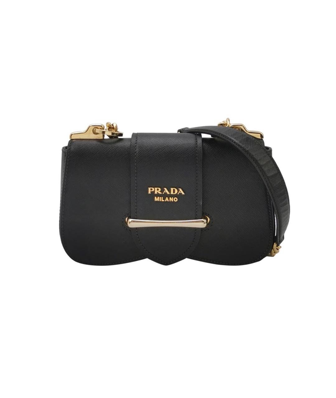 PRADA Черная кожаная сумка через плечо, фото 9