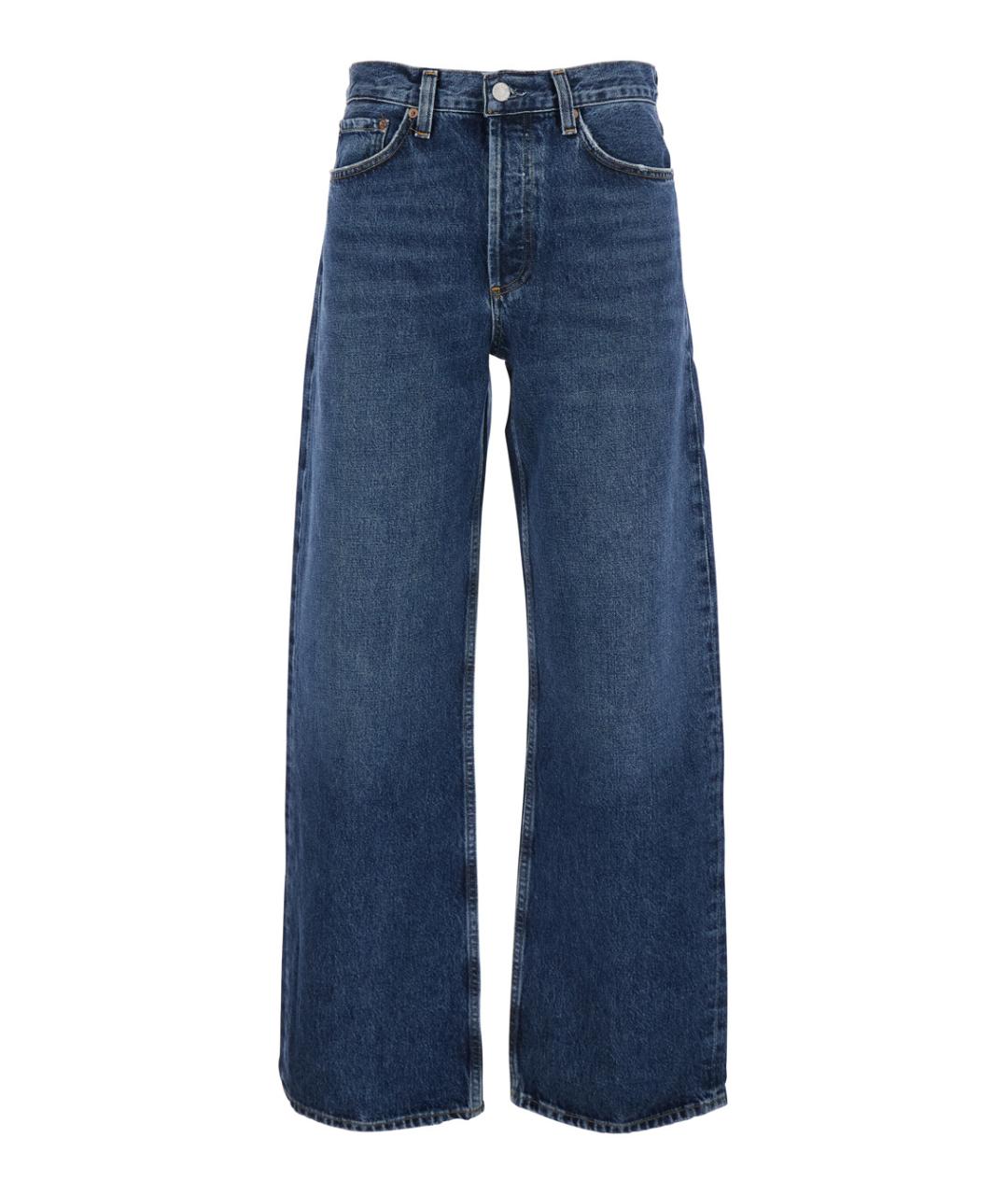 AGOLDE Синие хлопковые джинсы клеш, фото 1