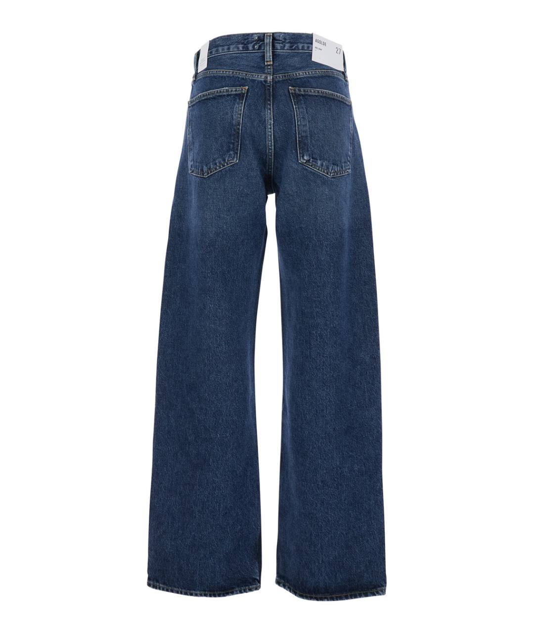 AGOLDE Синие хлопковые джинсы клеш, фото 2
