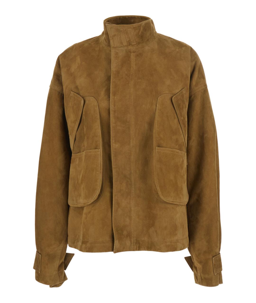 THE ATTICO Бежевая замшевая куртка, фото 1