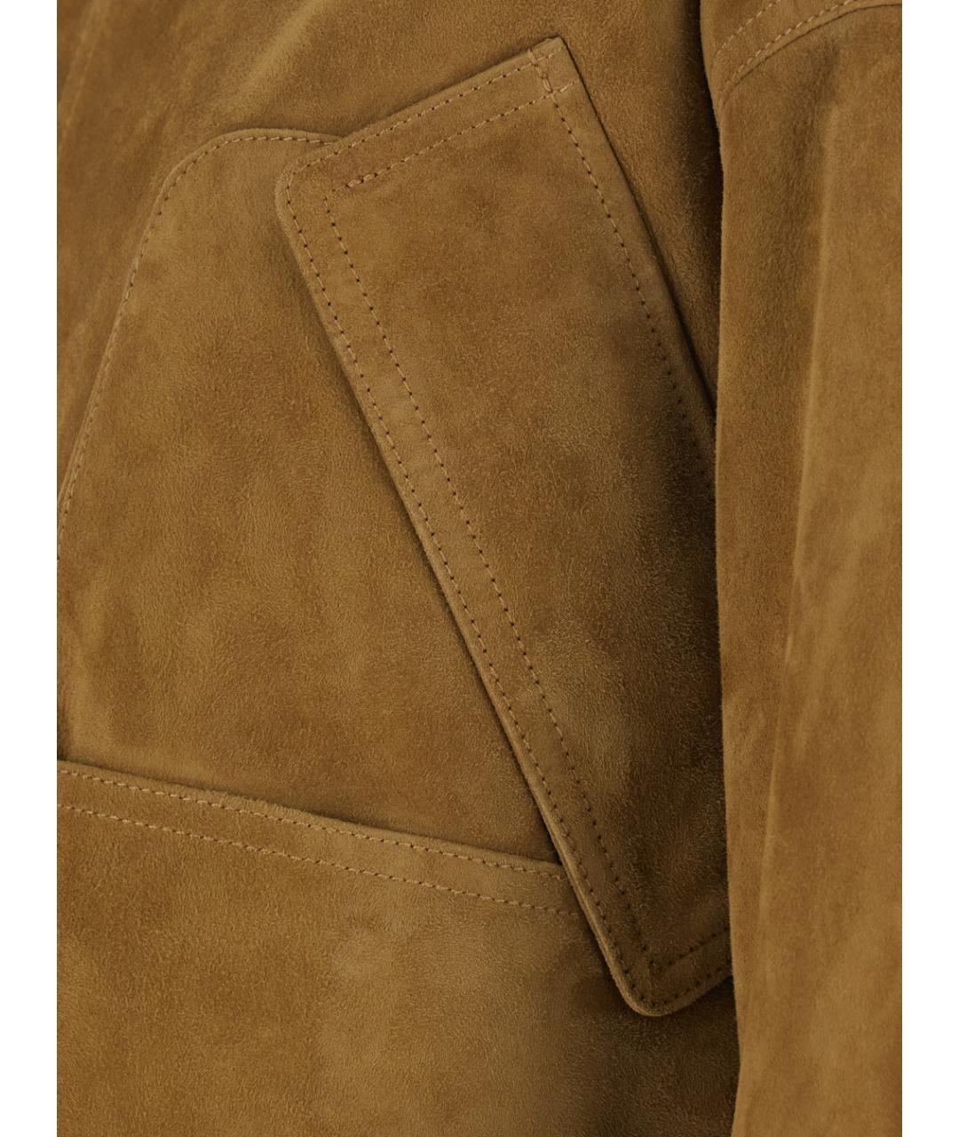 THE ATTICO Бежевая замшевая куртка, фото 3