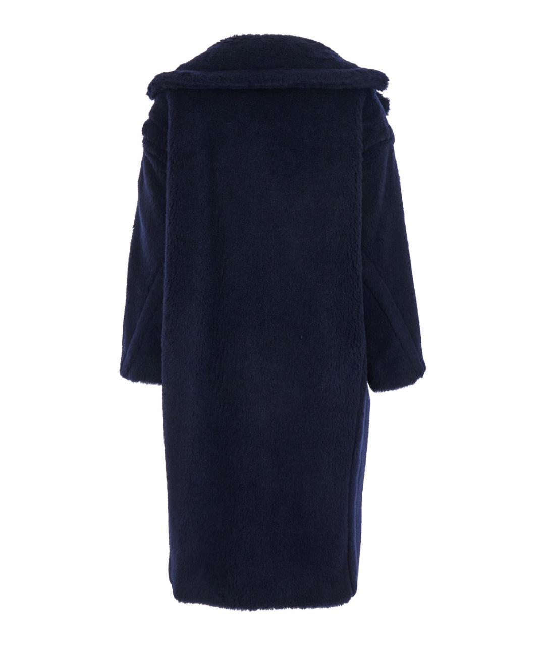 MAX MARA Темно-синее шерстяное пальто, фото 2