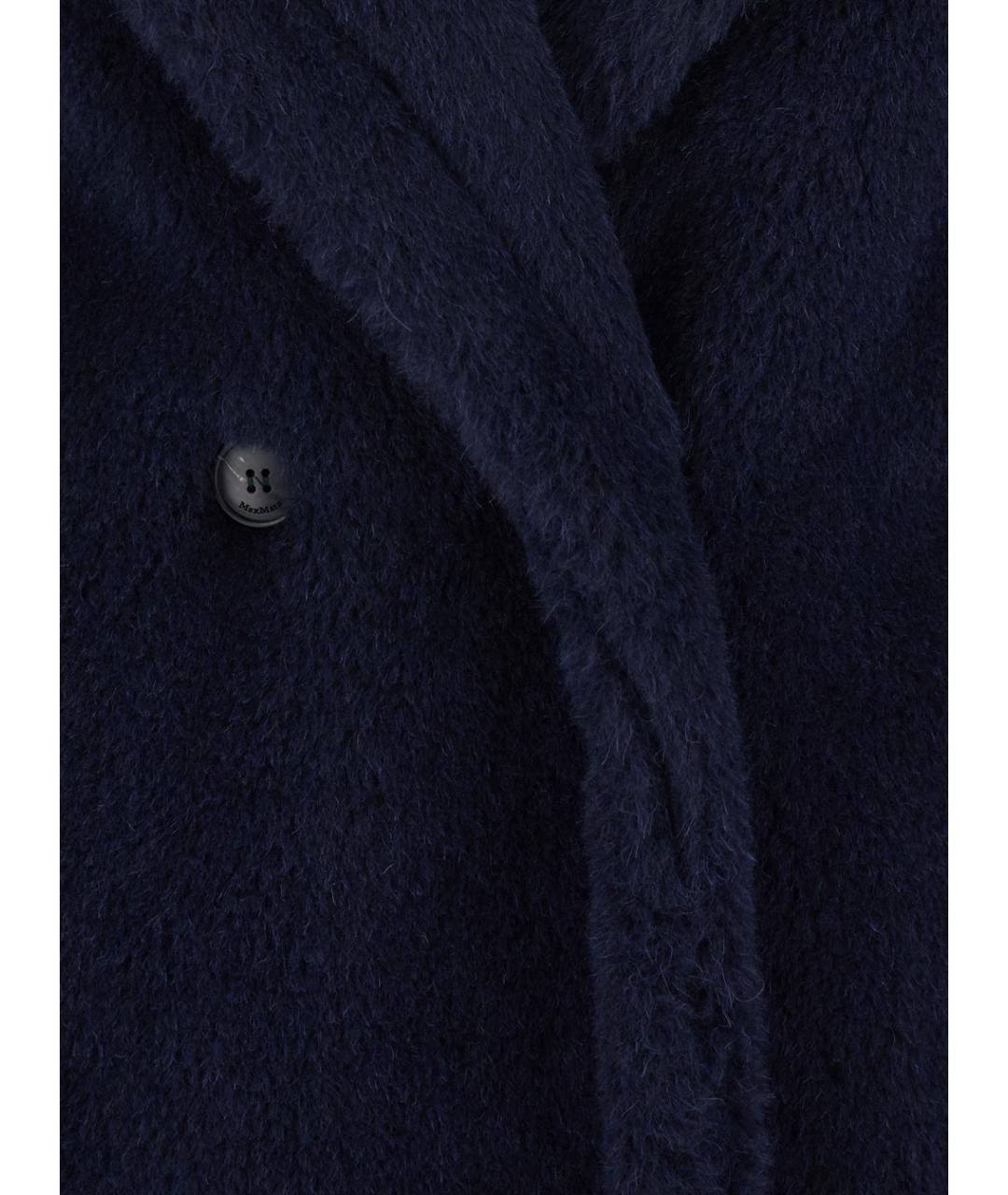 MAX MARA Темно-синее шерстяное пальто, фото 3