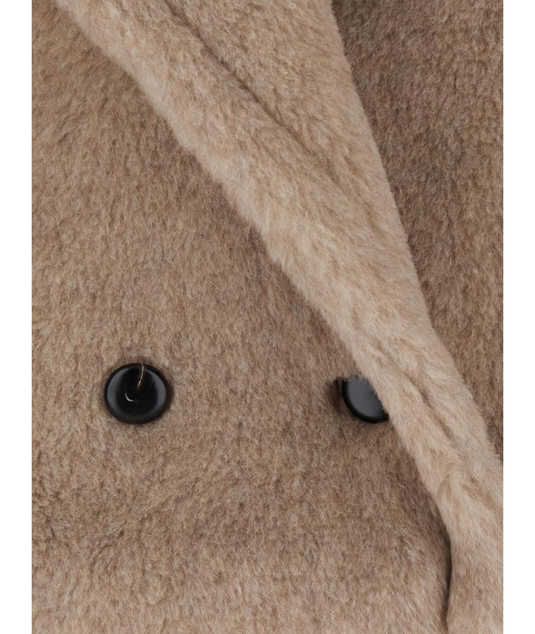 MAX MARA Бежевая шерстяная шуба, фото 3