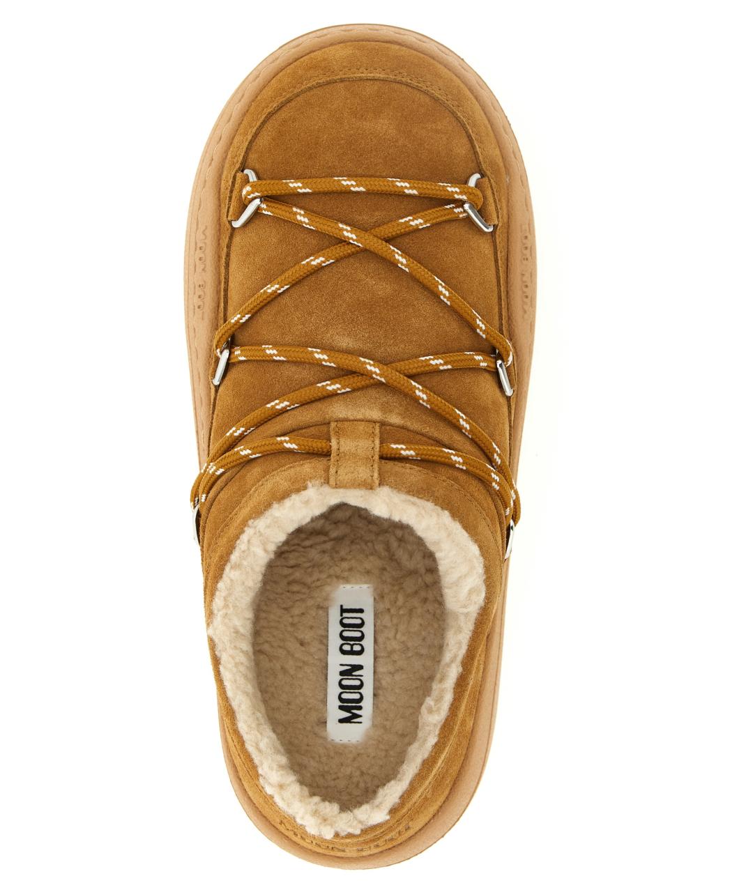 MOON BOOT Коричневые замшевые ботинки, фото 4