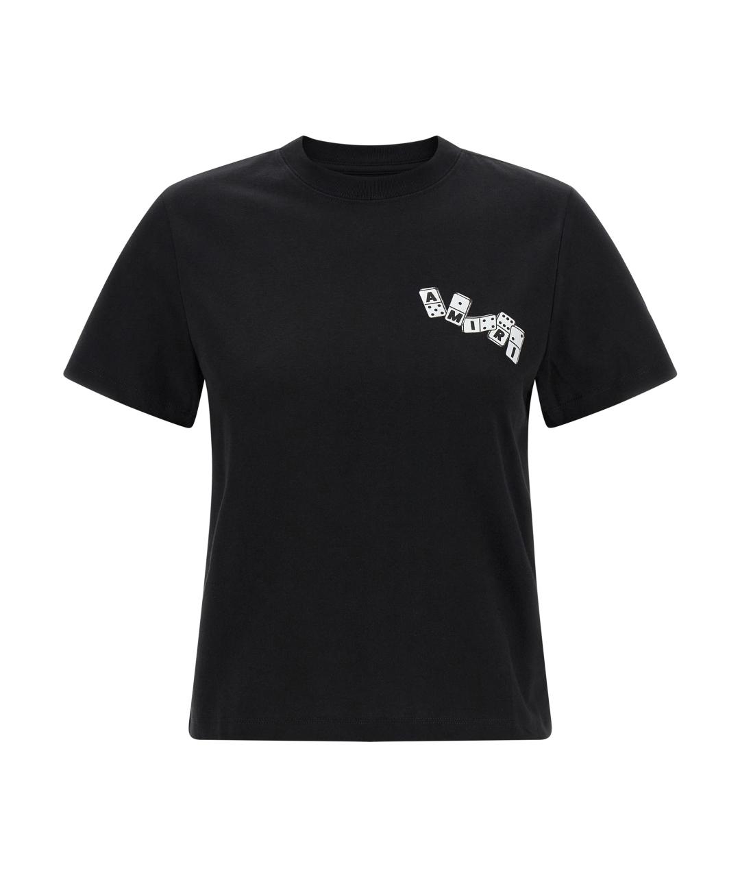 AMIRI Черная хлопковая футболка, фото 1