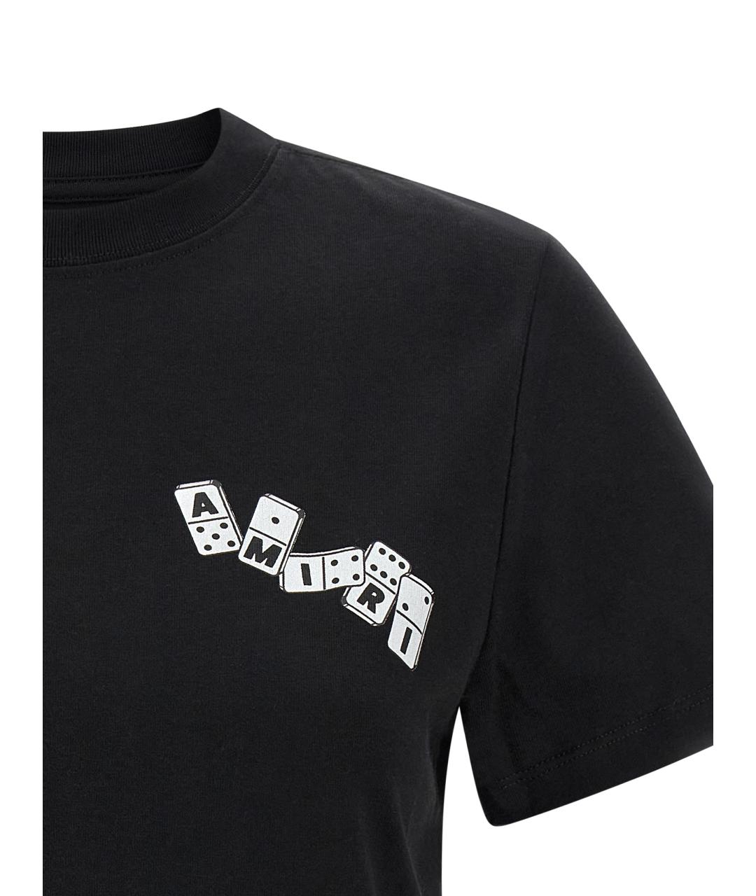 AMIRI Черная хлопковая футболка, фото 3