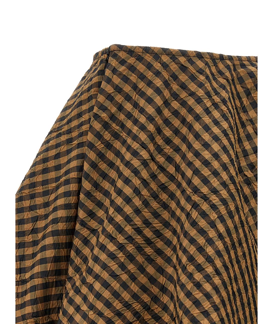 GANNI Коричневая полиэстеровая юбка мини, фото 4