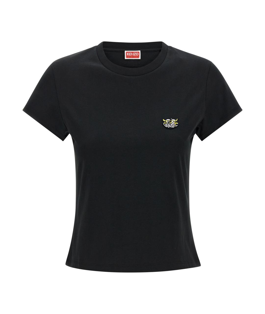 KENZO Черная хлопковая футболка, фото 1