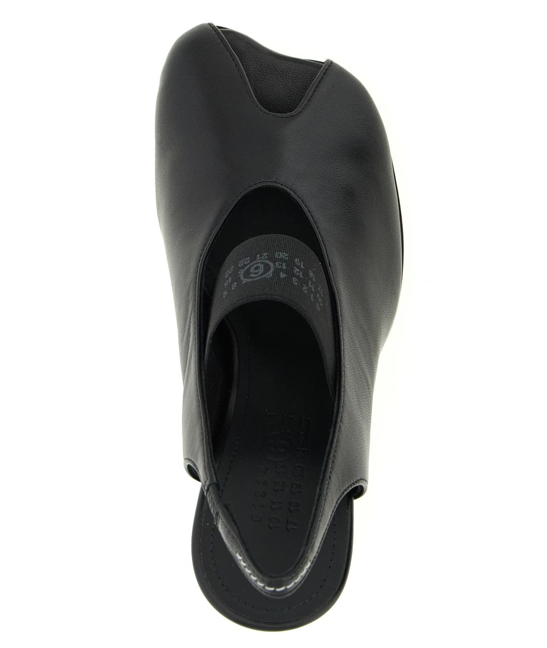 MM6 MAISON MARGIELA Черные кожаные туфли, фото 4