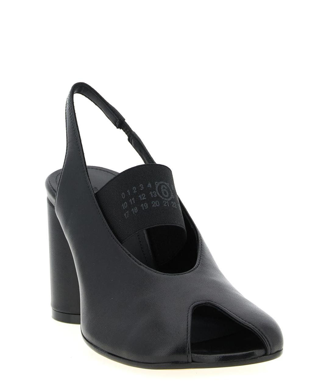 MM6 MAISON MARGIELA Черные кожаные туфли, фото 2