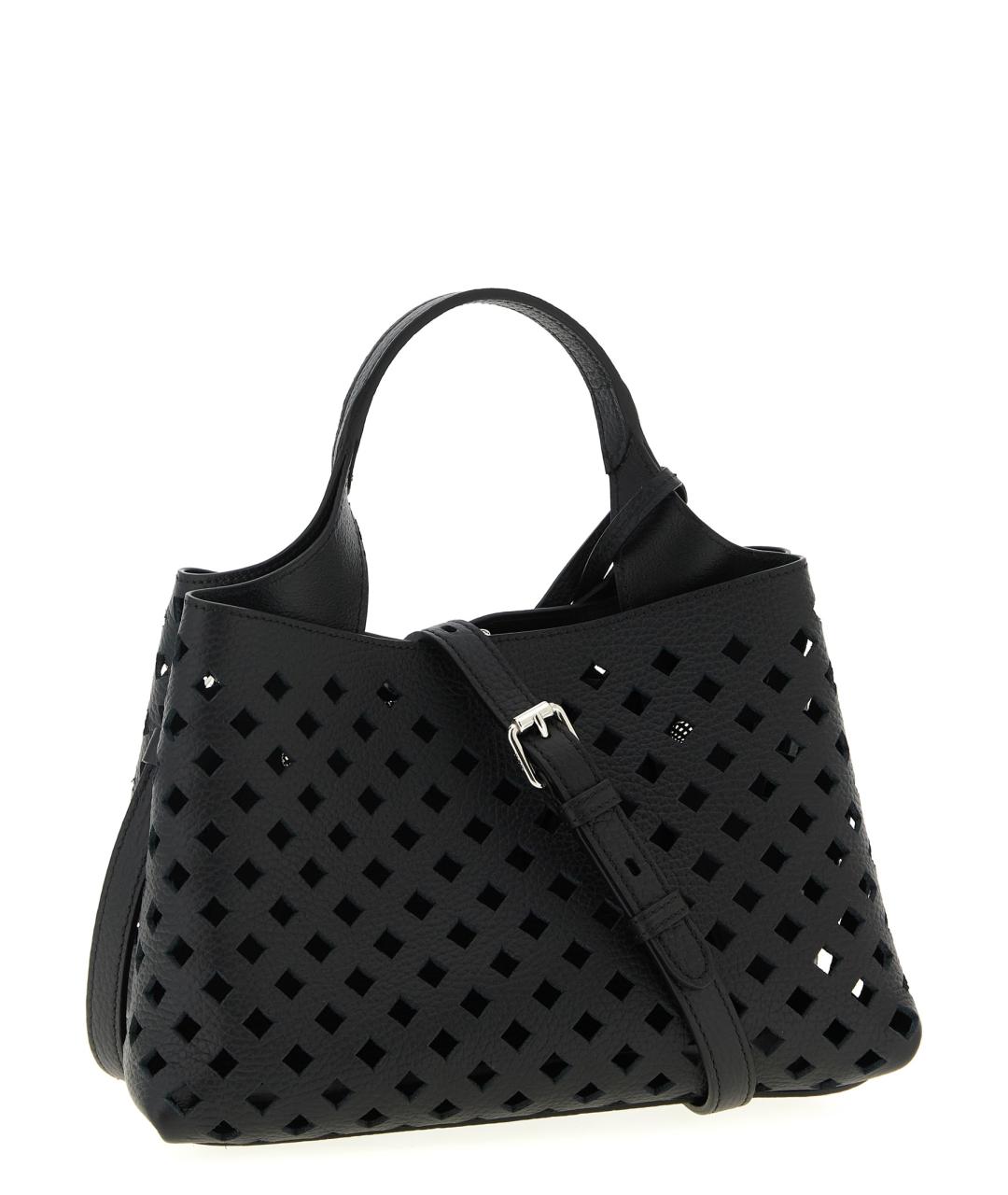 TOD'S Черная кожаная сумка тоут, фото 2