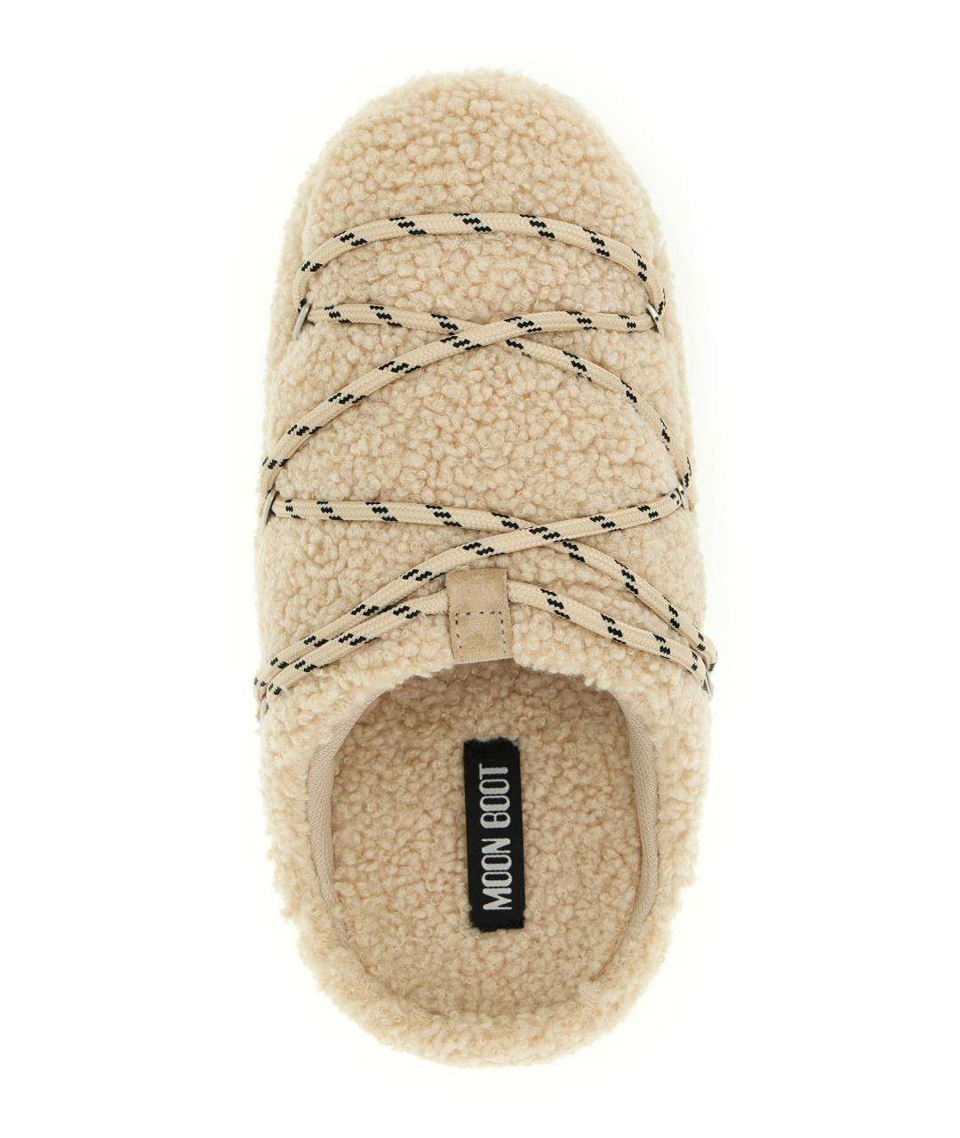 MOON BOOT Бежевые синтетические сабо, фото 4