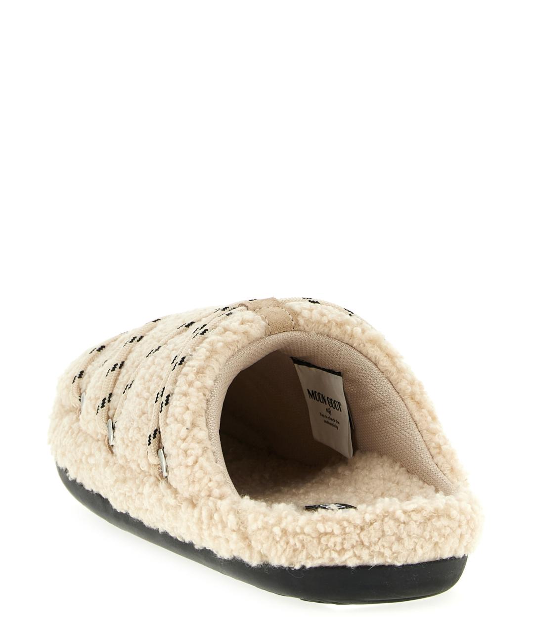 MOON BOOT Бежевые синтетические сабо, фото 3