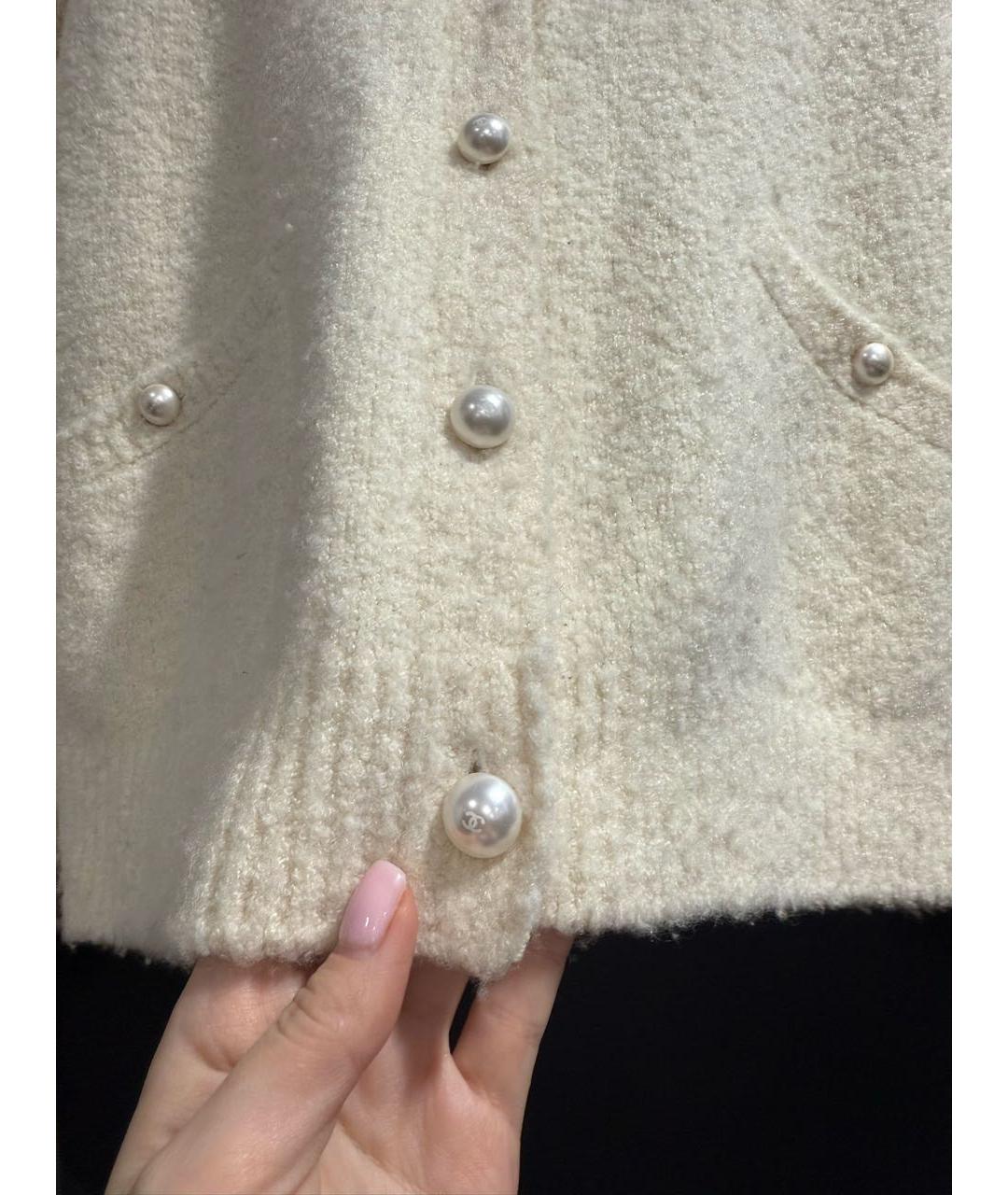 CHANEL Бежевый кашемировый кардиган, фото 3