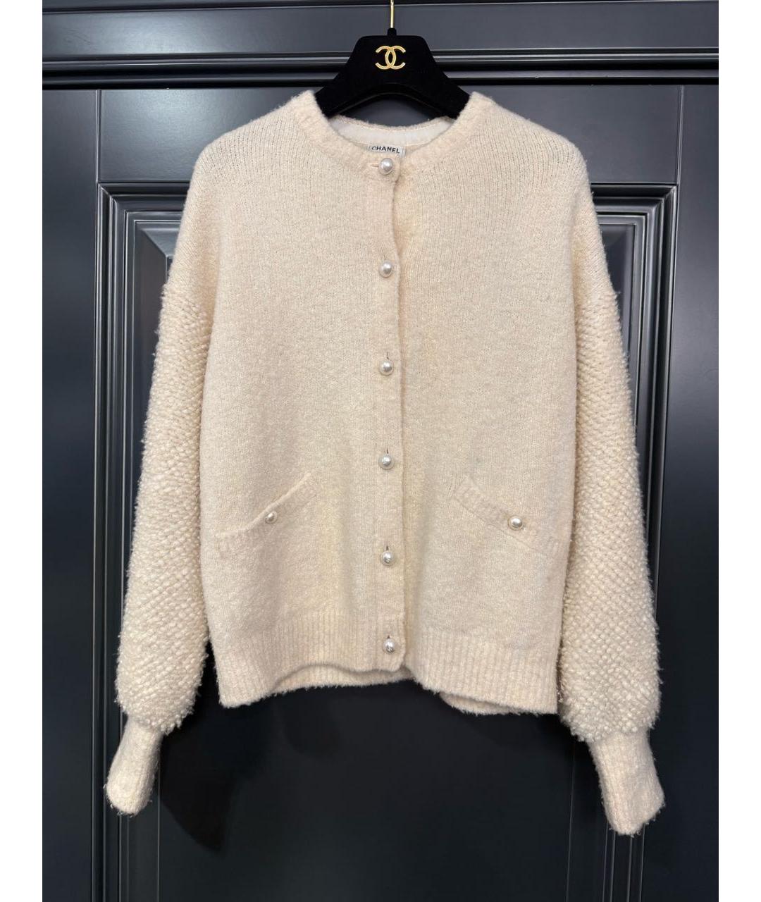 CHANEL Бежевый кашемировый кардиган, фото 4